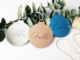 Name Engraved Christmas Baubles