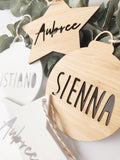 Laser Cut Name Christmas Baubles