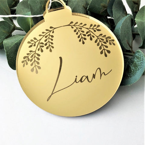 Name Engraved Christmas Baubles