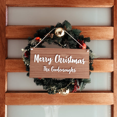 Personalised Christmas Welcome Sign