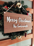 Personalised Christmas Welcome Sign